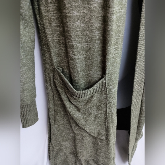 2/$30 DAYTRIP Coatigan Green White Black Knit Duster Cardigan (#895) - Picture 3 of 7